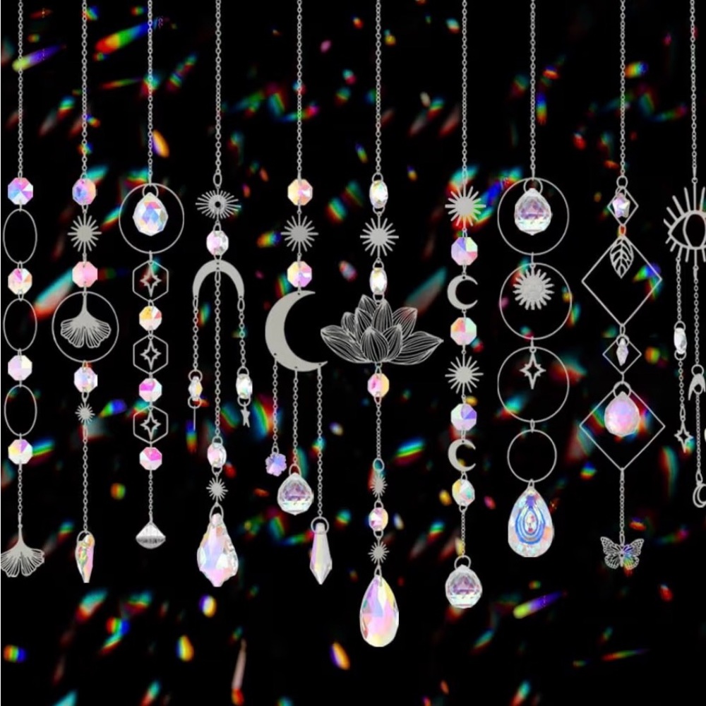 Iridescent Crystal sun catcher.  1 piece mystery.